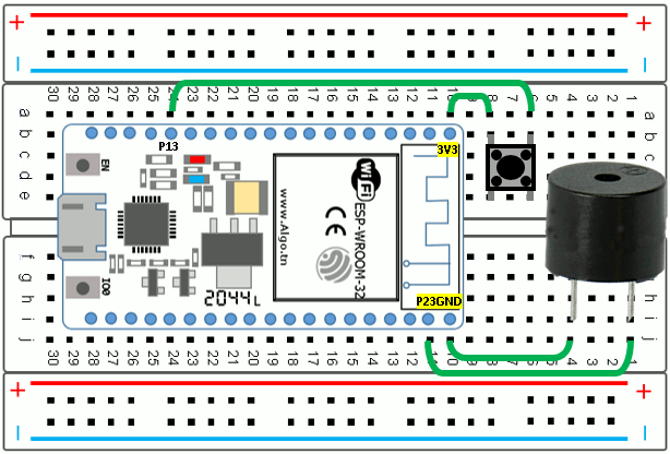 breadboard esp32 