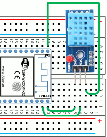 breadboard esp32 