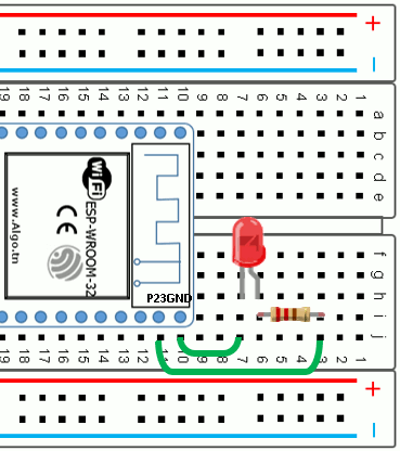 breadboard esp32 