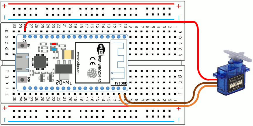 breadboard esp32 